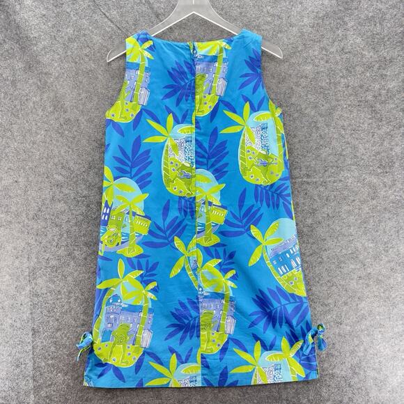 Lilly Pulitzer Negresco Serenade Frog Palm Shift Dress Size 6 White Label Resort - Picture 8 of 12